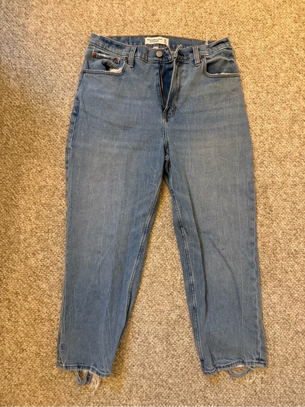 Abercrombie & Fitch Curve Love Ultra High Rise Ankle Straight Jeans Size 29/8
